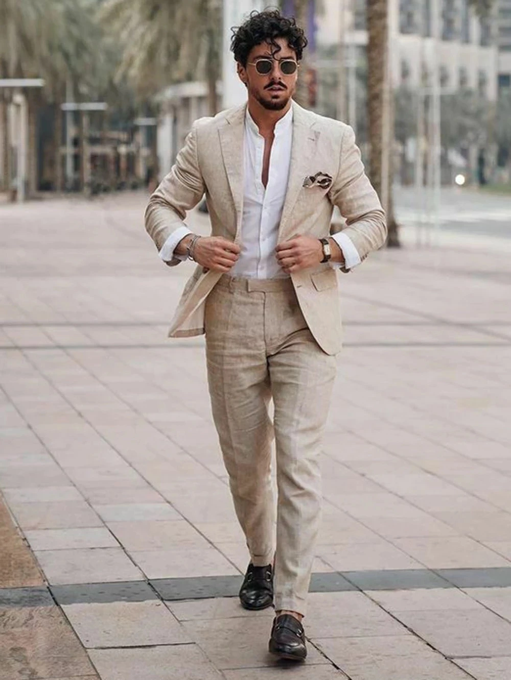 Men Formal Wear For Summer - Zomerstrand Business Linnen Herenpakken Op Maat