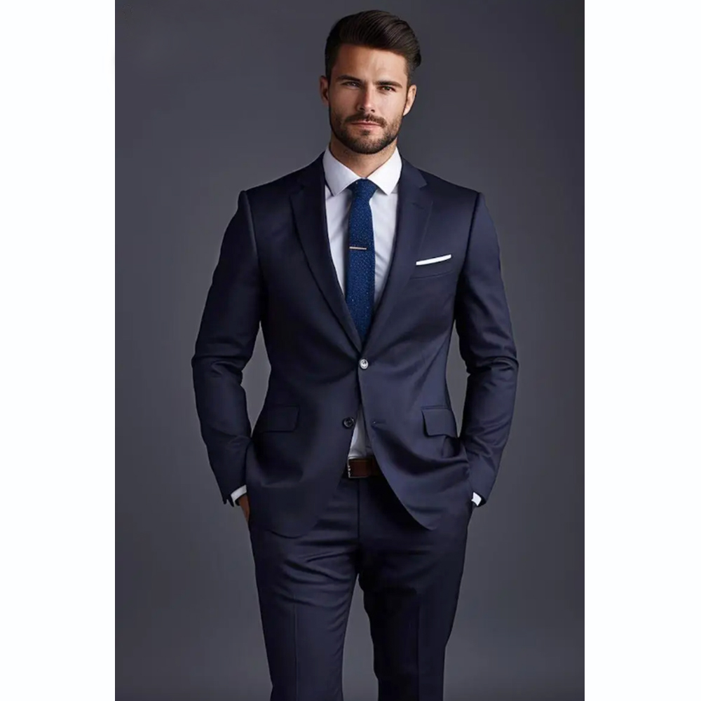 Men Formal Wear Wedding - Herenkostuum Set 2-delig Stijlvolle Blazer Broek