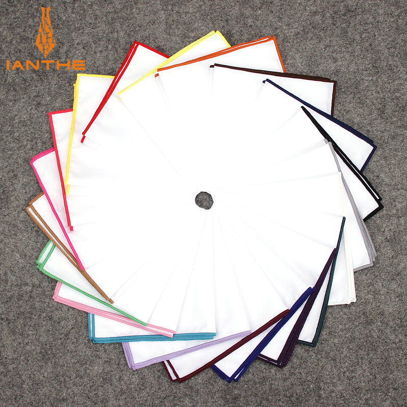 Men Formal Wear Wedding - 2018 Fashion Mens Katoen Witte Zakdoek
