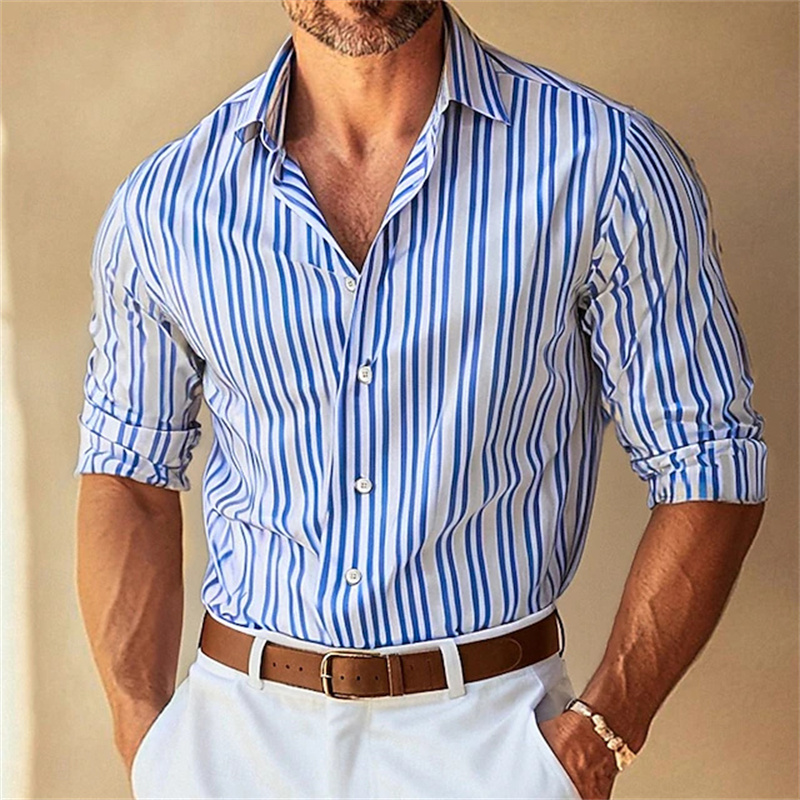Men Formal Wear Shirts - 10 Kleuren Heren Formele Revers Knoopsluiting