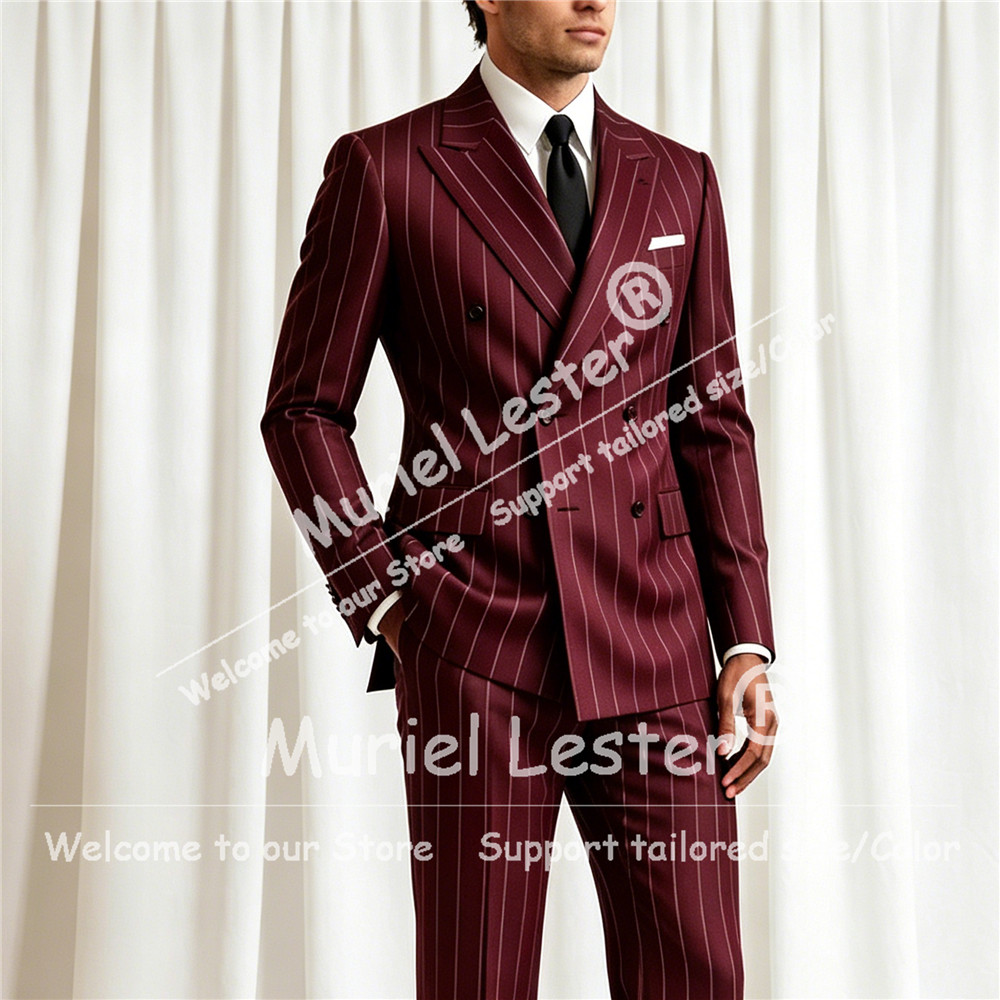 Men'S Style Formal Wear - Elegante gestreepte pakken voor heren, 2-delige