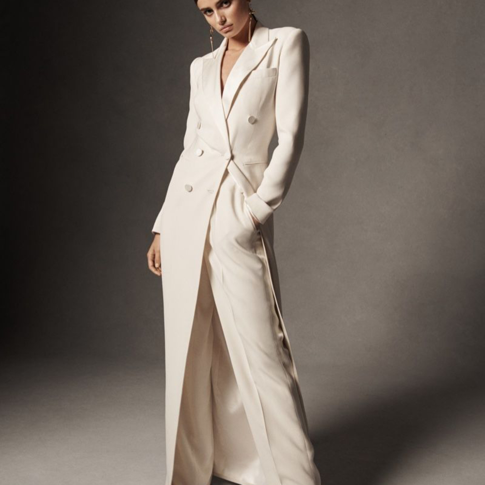 Men Formal Wear Wedding Guest - Formele kleding Witte dames elegante pakken