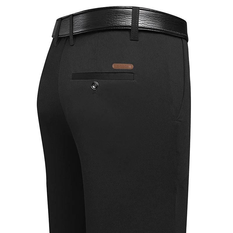 Men Formal Wear For Summer - Heren lange rechte broek met leren