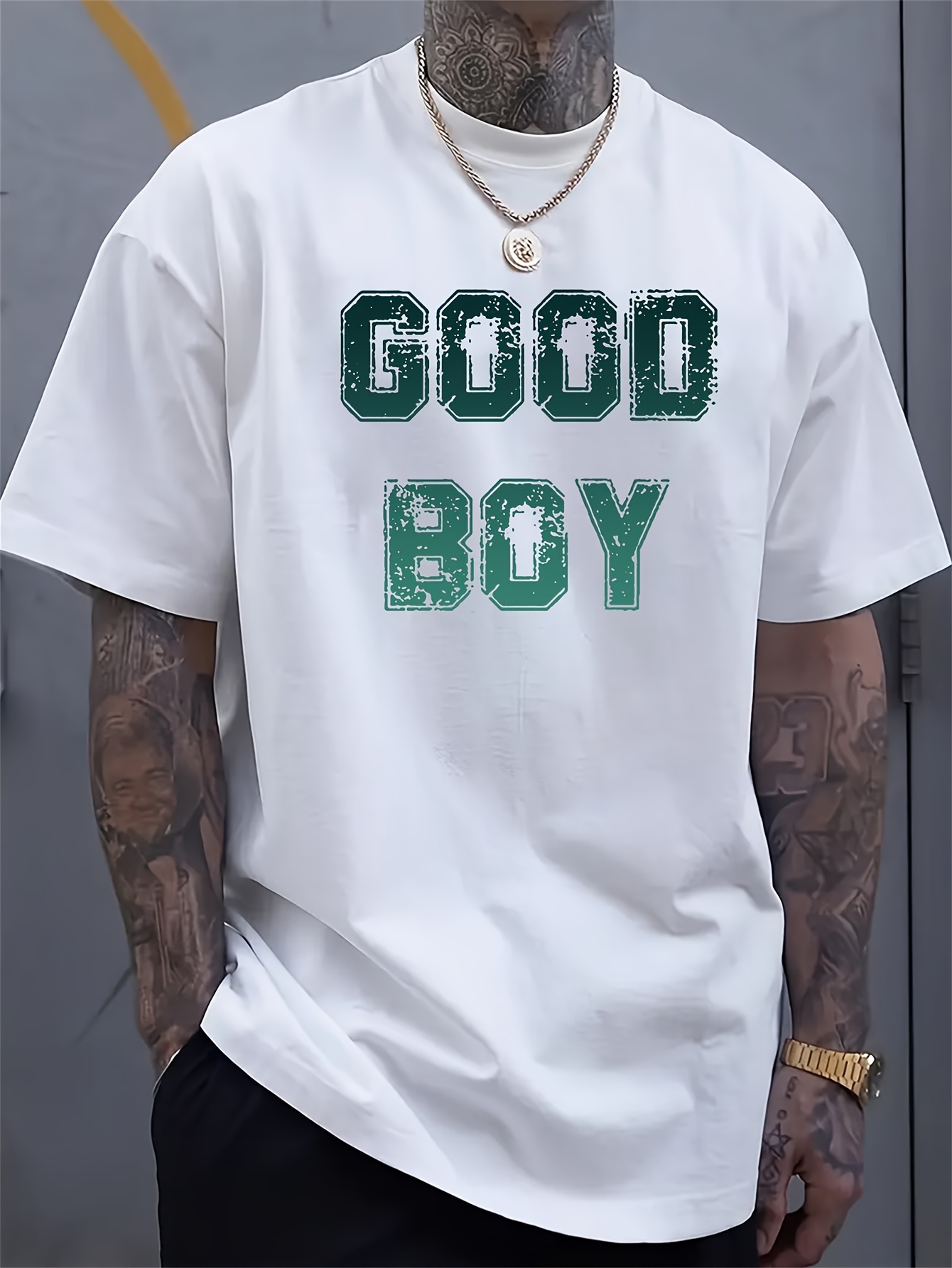 Men'S Style Formal Wear - Heren T-shirt met opdruk 'Good Boy',