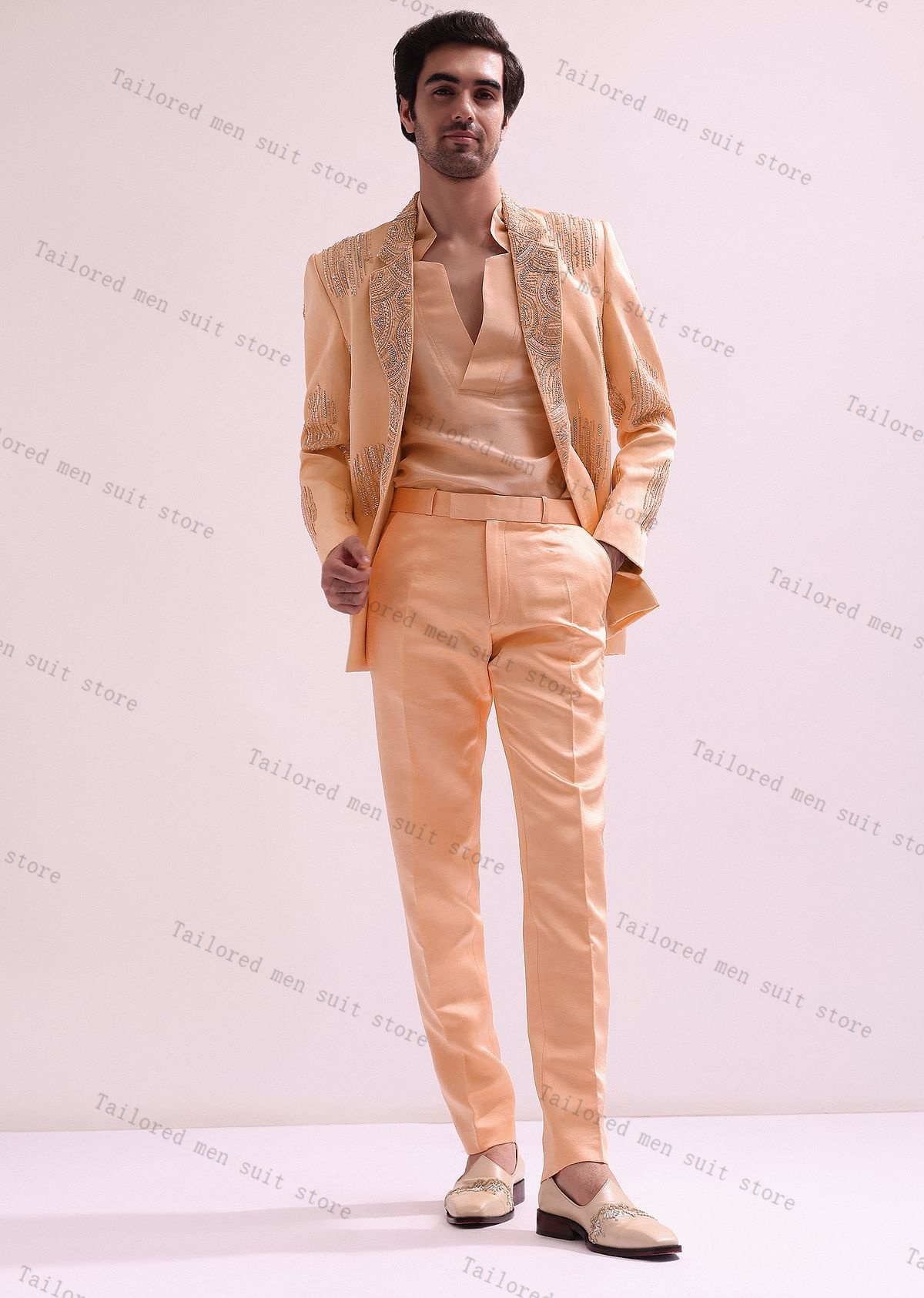 Men Formal Wear Wedding Guest - Luxe Kristallen Mannen Pakken Set 2-delige