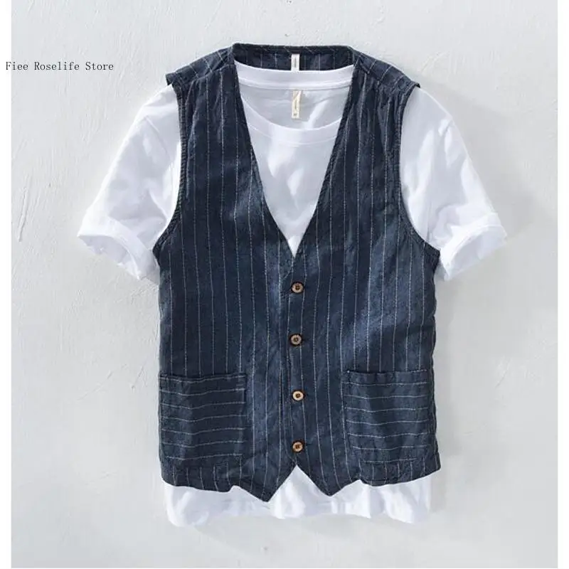 Brits casual linnen vest voor  - Men Formal Wear For Summer recensie en prijs