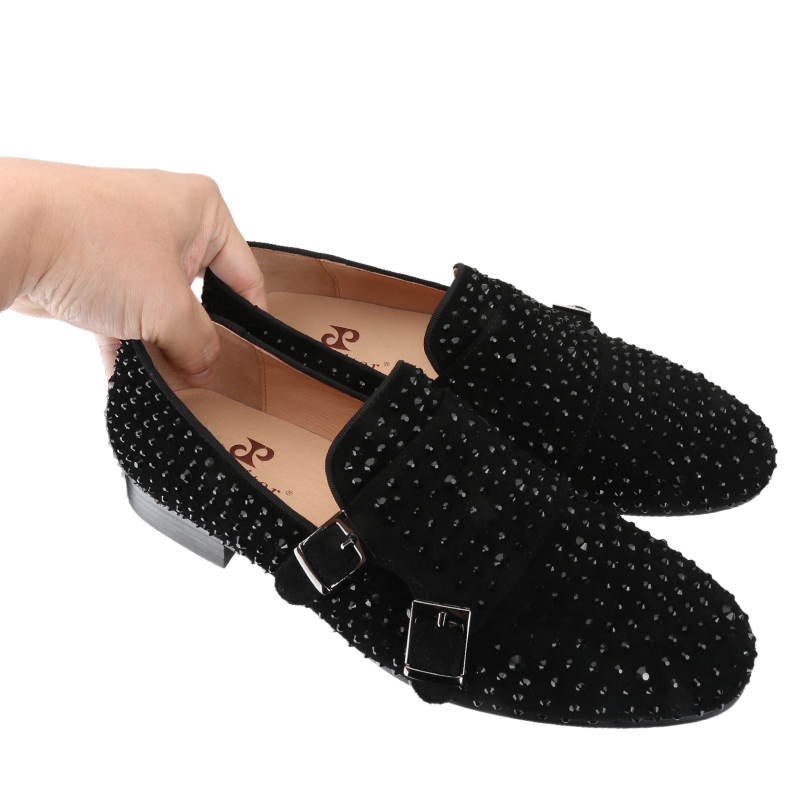 Piergitar Nieuwe Zwarte Suede  - Men'S Style Formal Wear recensie en prijs