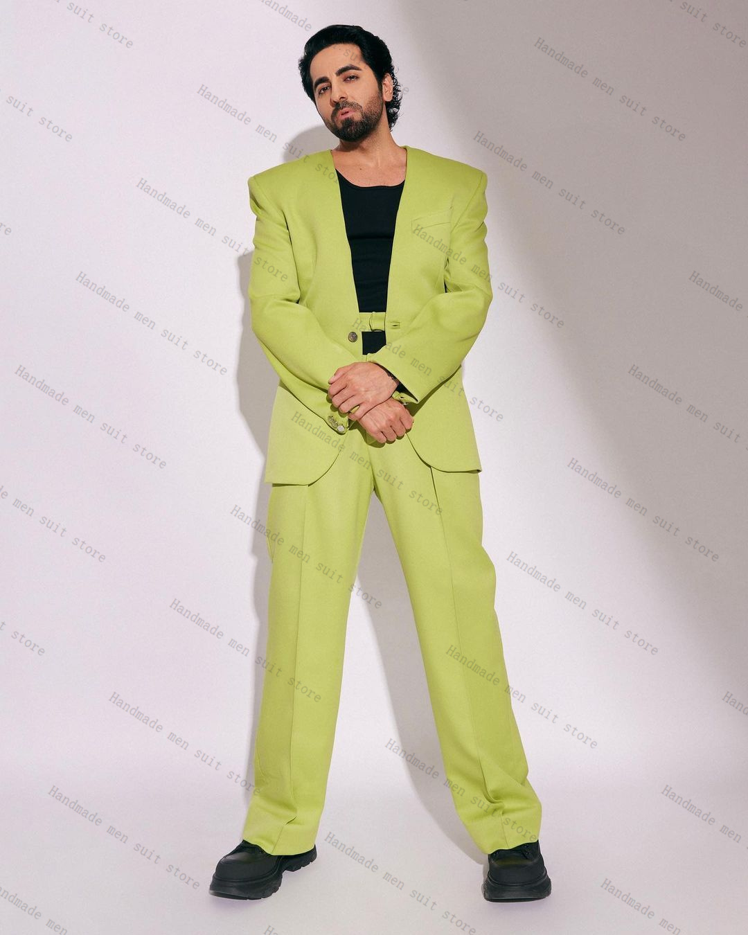 Mode groene mannen pak set 2-d - Men Formal Wear Wedding Guest recensie en prijs