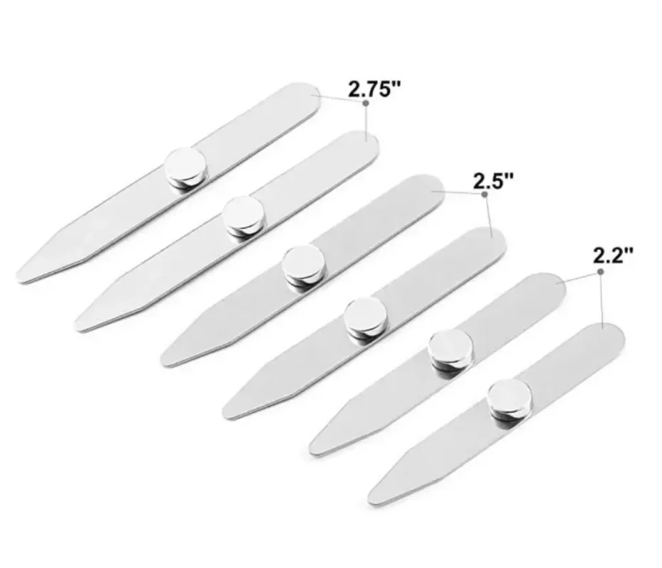 6 stuks roestvrijstalen kraagv - Collar Stay Metal recensie en prijs