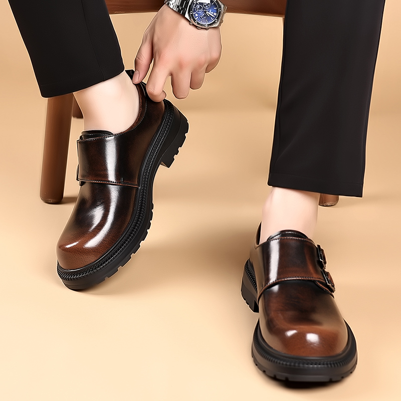 Retro bruine leren vrijetijdss - Men Formal Wear Brown recensie en prijs