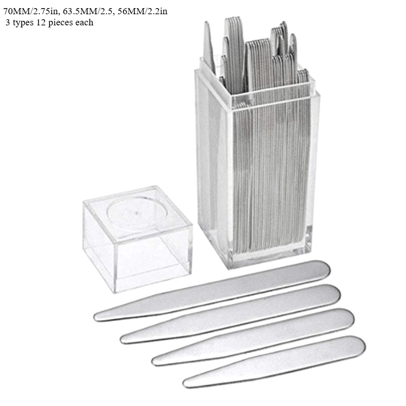 36 stuks RVS overhemdkraagsteu - Collar Stay Metal recensie en prijs
