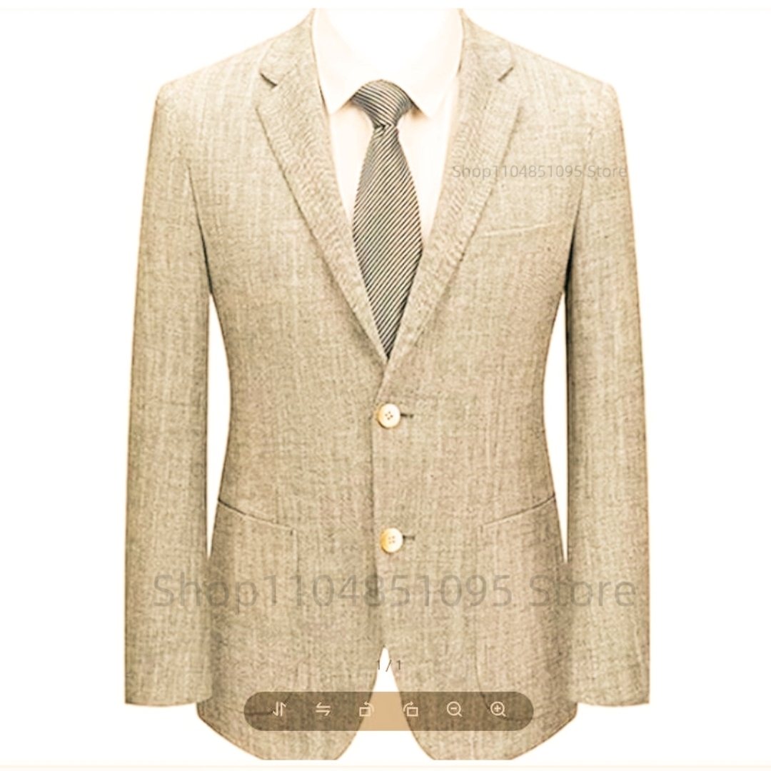 Heren Slim Fit Linnen Pak Blaz - Men Formal Wear For Summer recensie en prijs