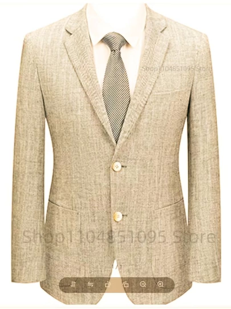 Heren Slim Fit Linnen Pak Blaz - Men Formal Wear For Summer recensie en prijs