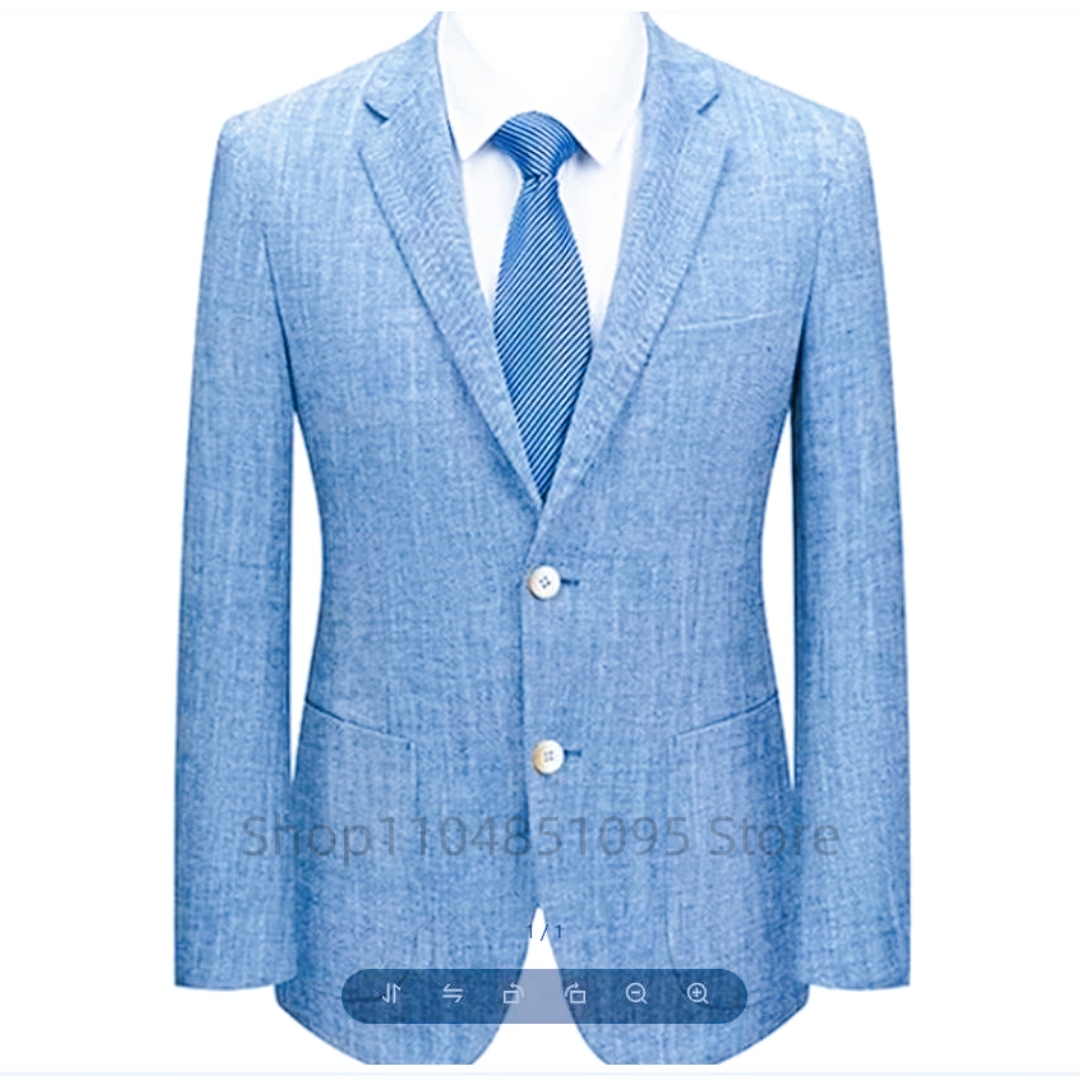 Heren Slim Fit Linnen Pak Blaz - Men Formal Wear For Summer recensie en prijs