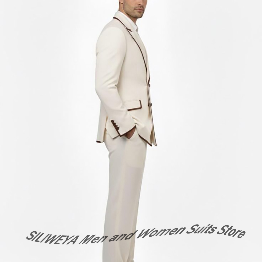 Stijlvolle herenpak met dubbel - Men Formal Wear Brown recensie en prijs