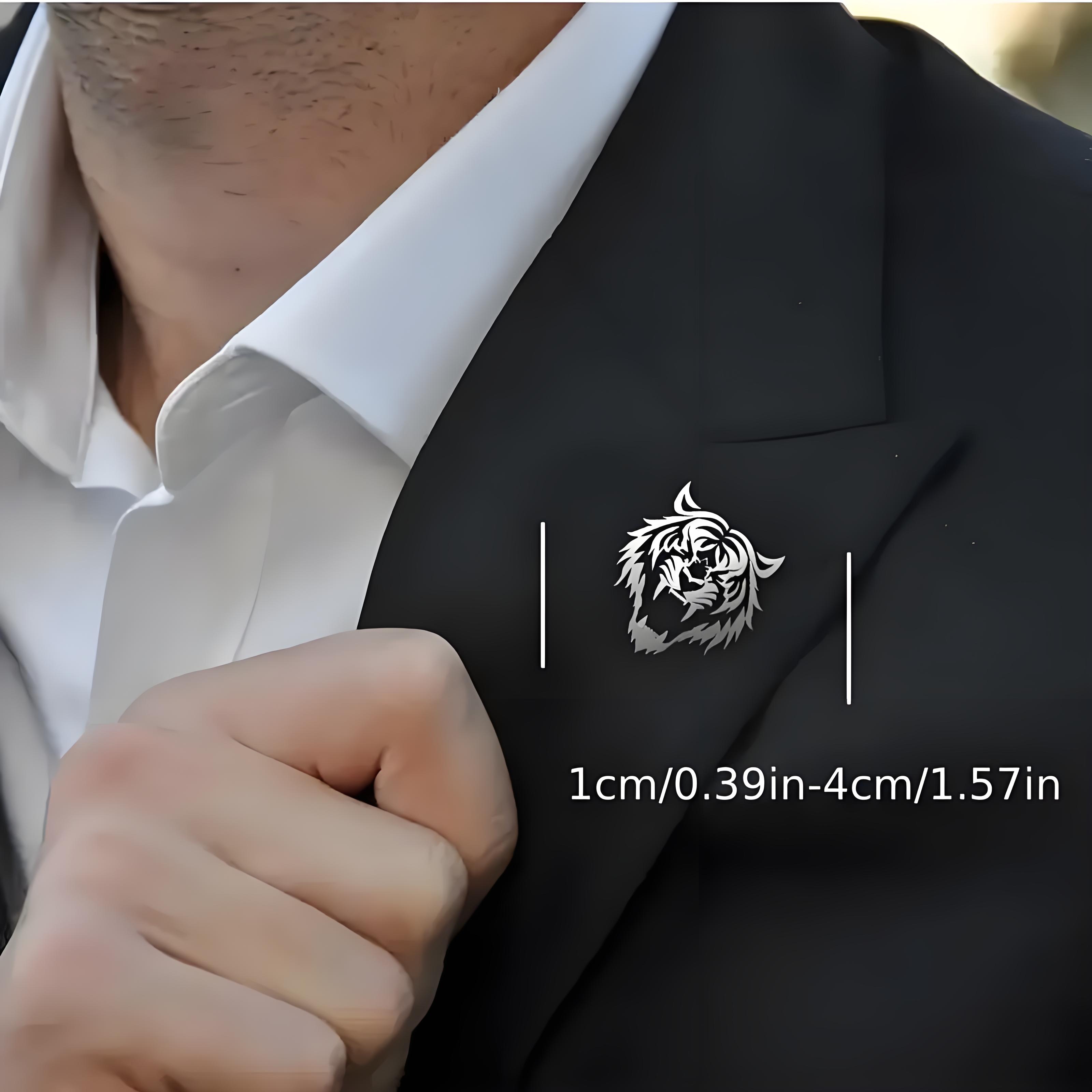 Heren roestvrijstalen tijgerko - Tuxedo Lapel Pin recensie en prijs