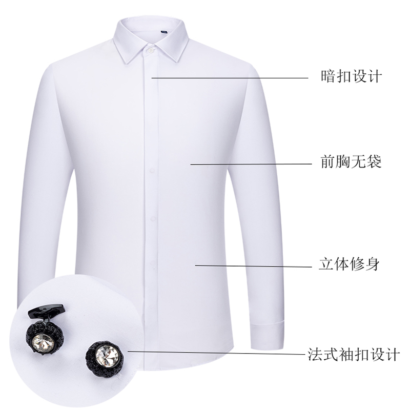 Heren overhemd met Franse manc - Men Formal Wear Shirts recensie en prijs