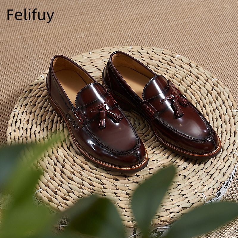 Nieuwe bruine heren platte loa - Men Formal Wear Brown recensie en prijs