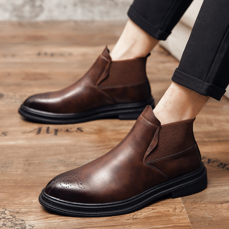 Hoge leren schoenen zijn veelz - Men'S Style Formal Wear recensie en prijs
