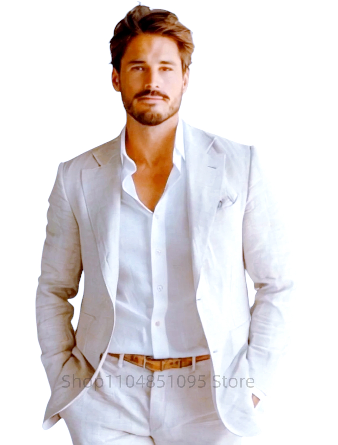 Blauwe Slim Fit Heren Linnen B - Men Formal Wear For Summer recensie en prijs
