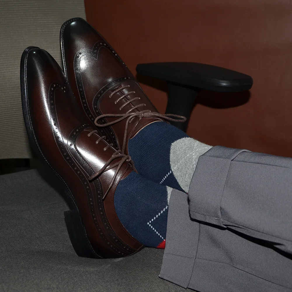 Luxe Heren Wingtip Oxford Jurk - Men Formal Wear Brown recensie en prijs