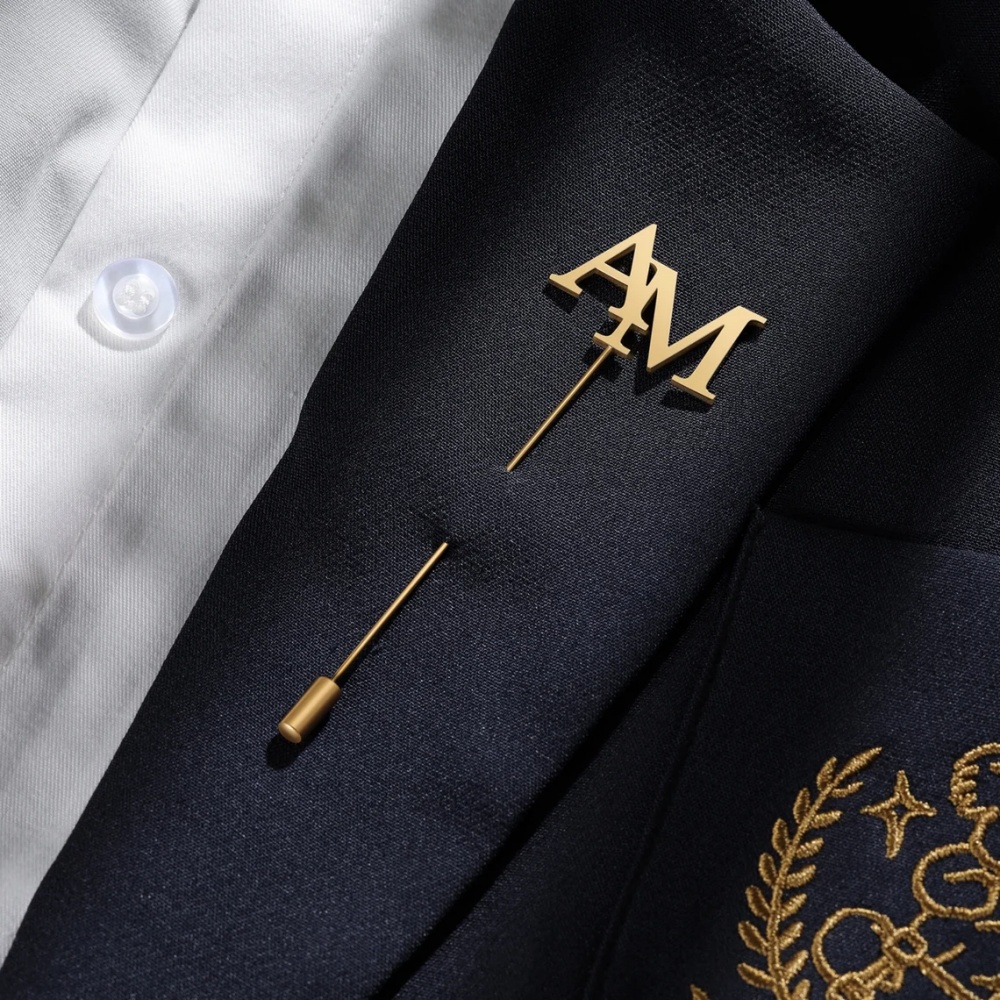 Aangepaste initialen broche ma - Tuxedo Lapel Pin recensie en prijs