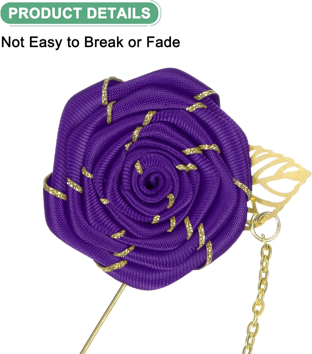 Rozenbroche speld met stoffen  - Tuxedo Lapel Pin recensie en prijs