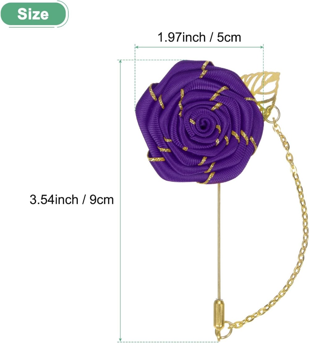 Rozenbroche speld met stoffen  - Tuxedo Lapel Pin recensie en prijs